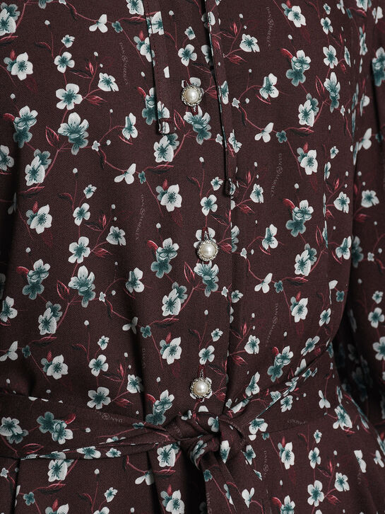 Платье с рюшами, бордовое Dan Maralex , арт.  | Фото 7