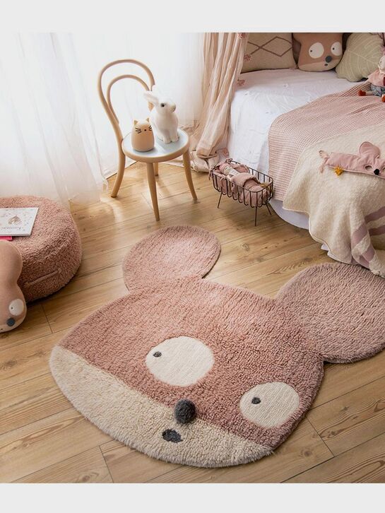 Шерстяной стираемый ковер Miss Mighty Mouse 100х120 см Lorena Canals , арт.  | Фото 2