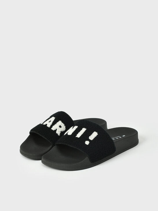 Шлепанцы махровые, черные MARNI , арт.  | Фото 2