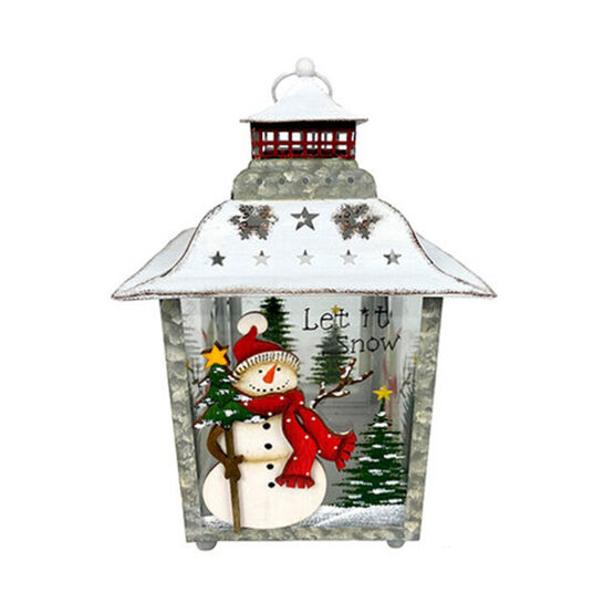 Фонарь рождественский винтаж &quot;Пусть идет снег&quot; (металл/стекло), 18х18х29 см Holiday Classics , арт.  | Фото 1