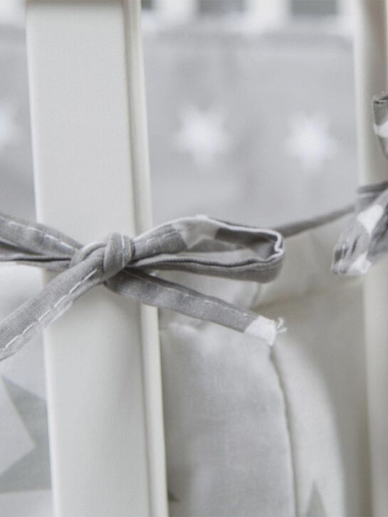 Манеж детский деревянный Roba квадратный 100х100 с мягким бортиком Little stars, белый  , арт.  | Фото 5