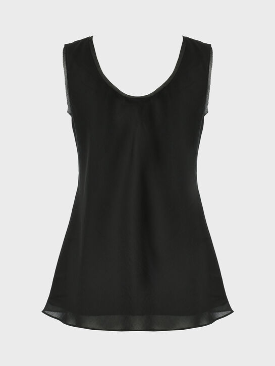 Топ черного цвета с широкими бретелями Flashin , арт.  | Фото 6