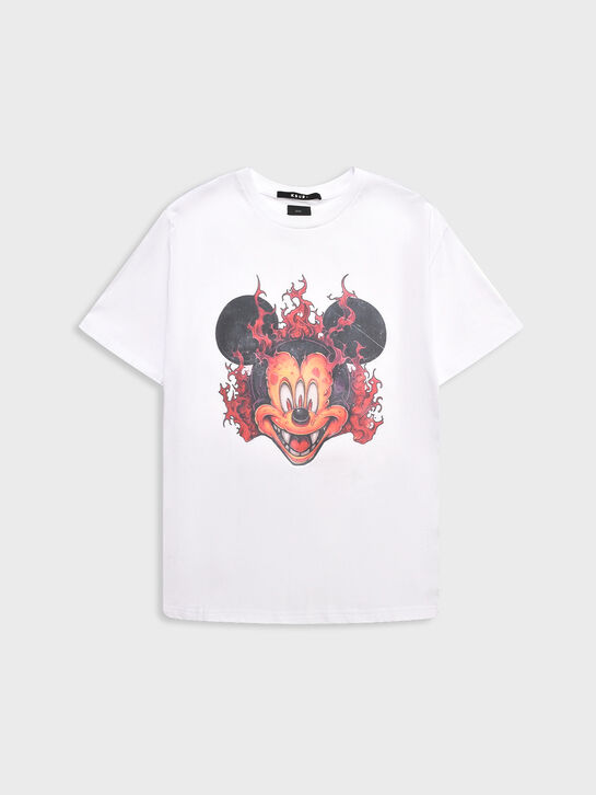 Футболка с принтом Микки Мауса, белая Ksubi , арт.  | Фото 1
