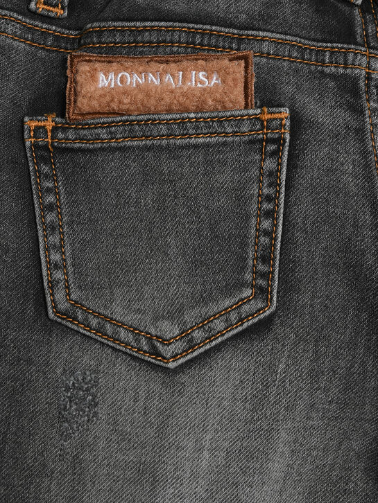 Джинсы с эффектом потертостей Monnalisa , арт.  | Фото 3