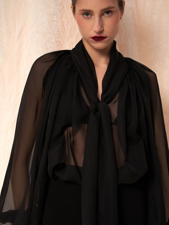 Блуза прозрачная, черная Flashin , арт.  | Фото 6