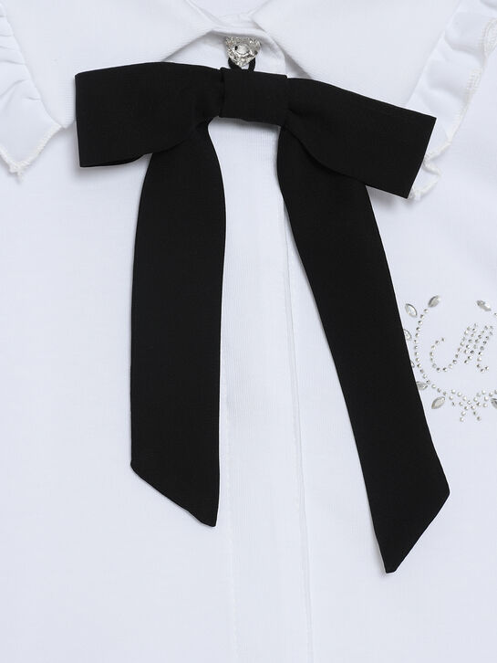 Рубашка с контрастным бантом Monnalisa , арт.  | Фото 3