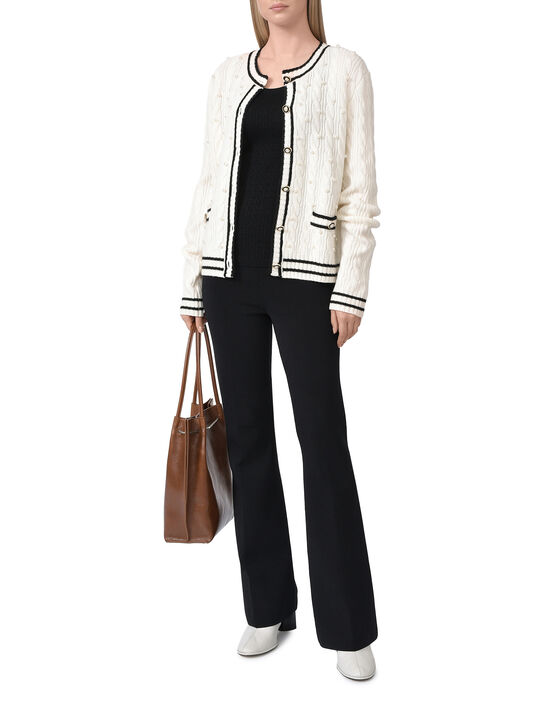 Кардиган с черным кантом, кремовый Weill , арт.  | Фото 4