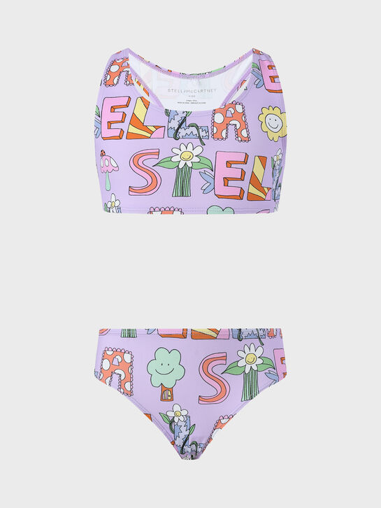 Купальник раздельный с логотипом, сиреневый Stella McCartney , арт.  | Фото 1