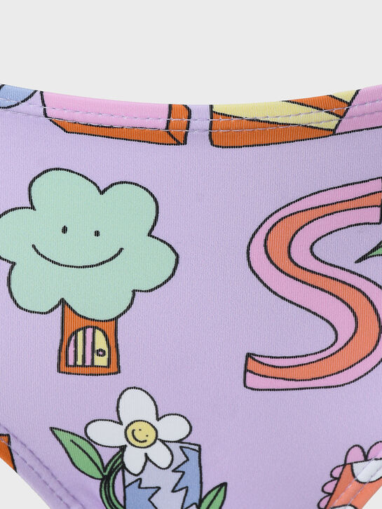 Купальник раздельный с логотипом, сиреневый Stella McCartney , арт.  | Фото 7