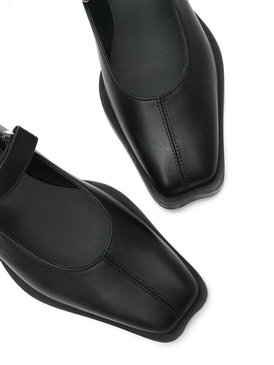 Туфли с белым лого, черные MM6 , арт.  | Фото 5