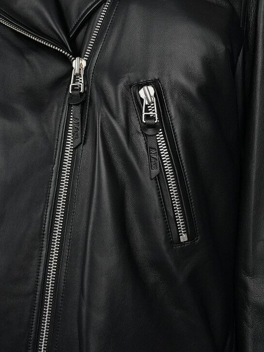 Куртка-косуха из натуральной кожи, черная ALINE , арт.  | Фото 15