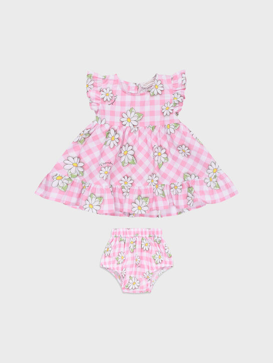 Комплект из платья и шорт в клетку Monnalisa , арт.  | Фото 1