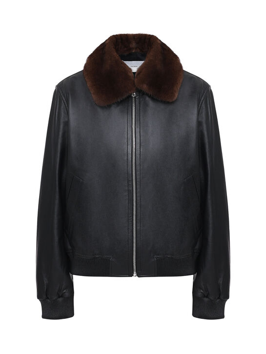 Куртка-бомбер с воротником из норки Yves Salomon , арт.  | Фото 1