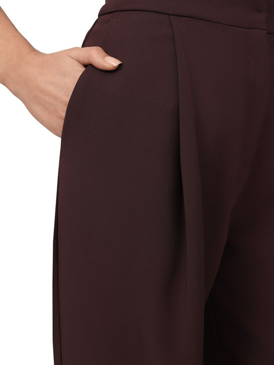 Брюки с защипами, бордовые Elisabetta Franchi , арт.  | Фото 8