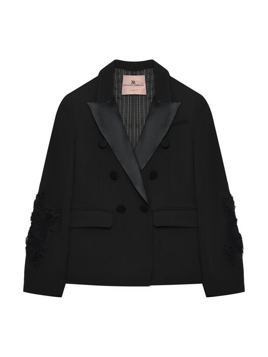 Пиджак двубортный с кружевной отделкой Ermanno Scervino , арт.  | Фото 1