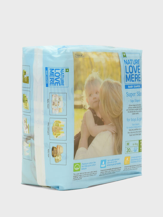 Подгузники супертонкие Super Slim, M 6-9 кг, 20 шт NATURE LOVE MERE , арт.  | Фото 2