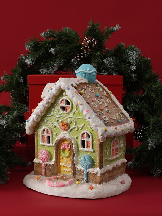 Фигрка декоративная &quot;Домик&quot; с подсветкой (АААх3) 28 см TIANQIN ARTS AND CRAFTS , арт.  | Фото 2