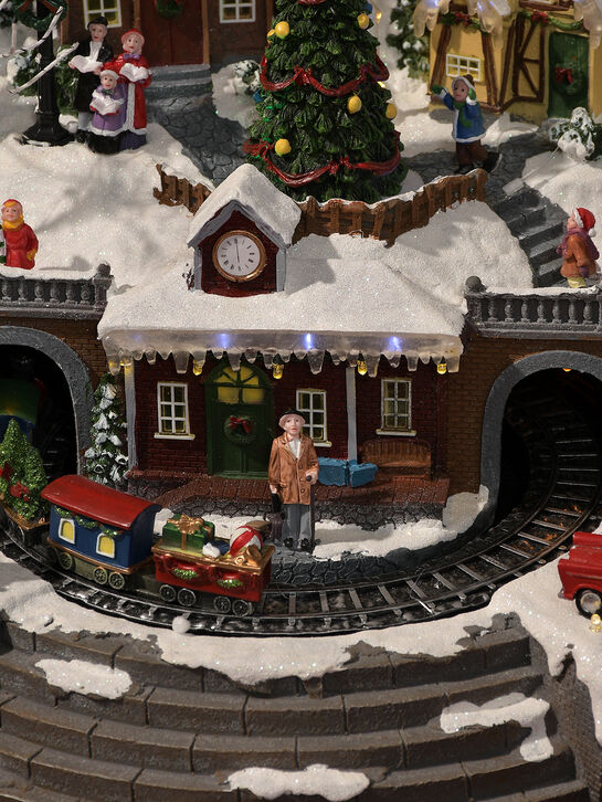 Новогодний сувенир &quot;Деревня в горах&quot; с адаптером, 22,7x23,6x38,8 см LED Timstor , арт.  | Фото 5