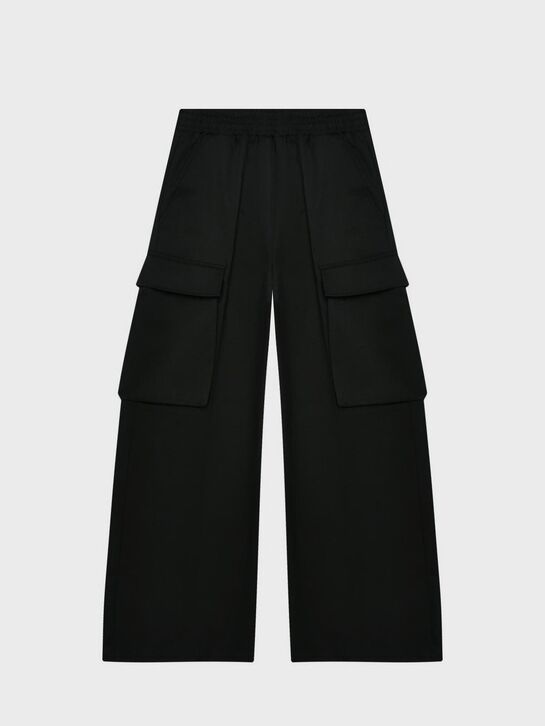 Брюки широкие с карго карманами, черные MM6 , арт.  | Фото 1