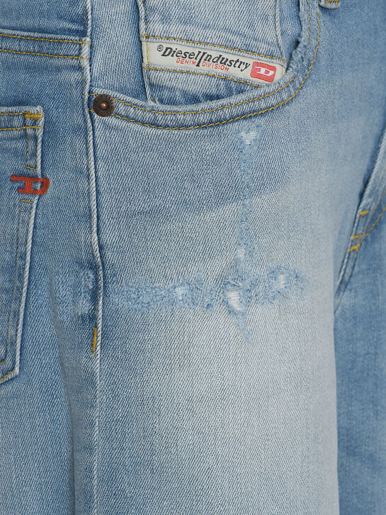 Джинсы свободного кроя с разрезами, голубые Diesel , арт.  | Фото 3
