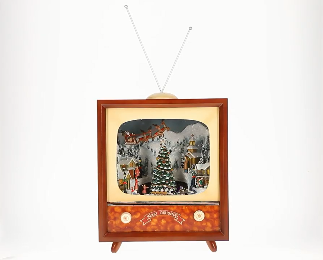 Timstor Новогодний сувенир &quot;Большой Телевизор&quot; 28х18х54,5 см (адаптер, LED)