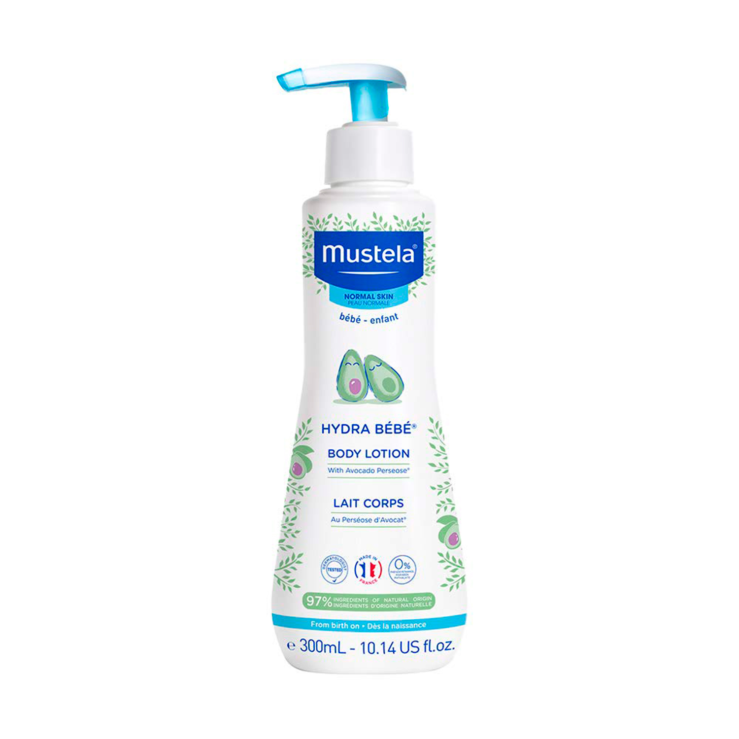 Mustela Увлажняющее молочко Hydra Bebe для нормальной кожи 0+, 500 мл