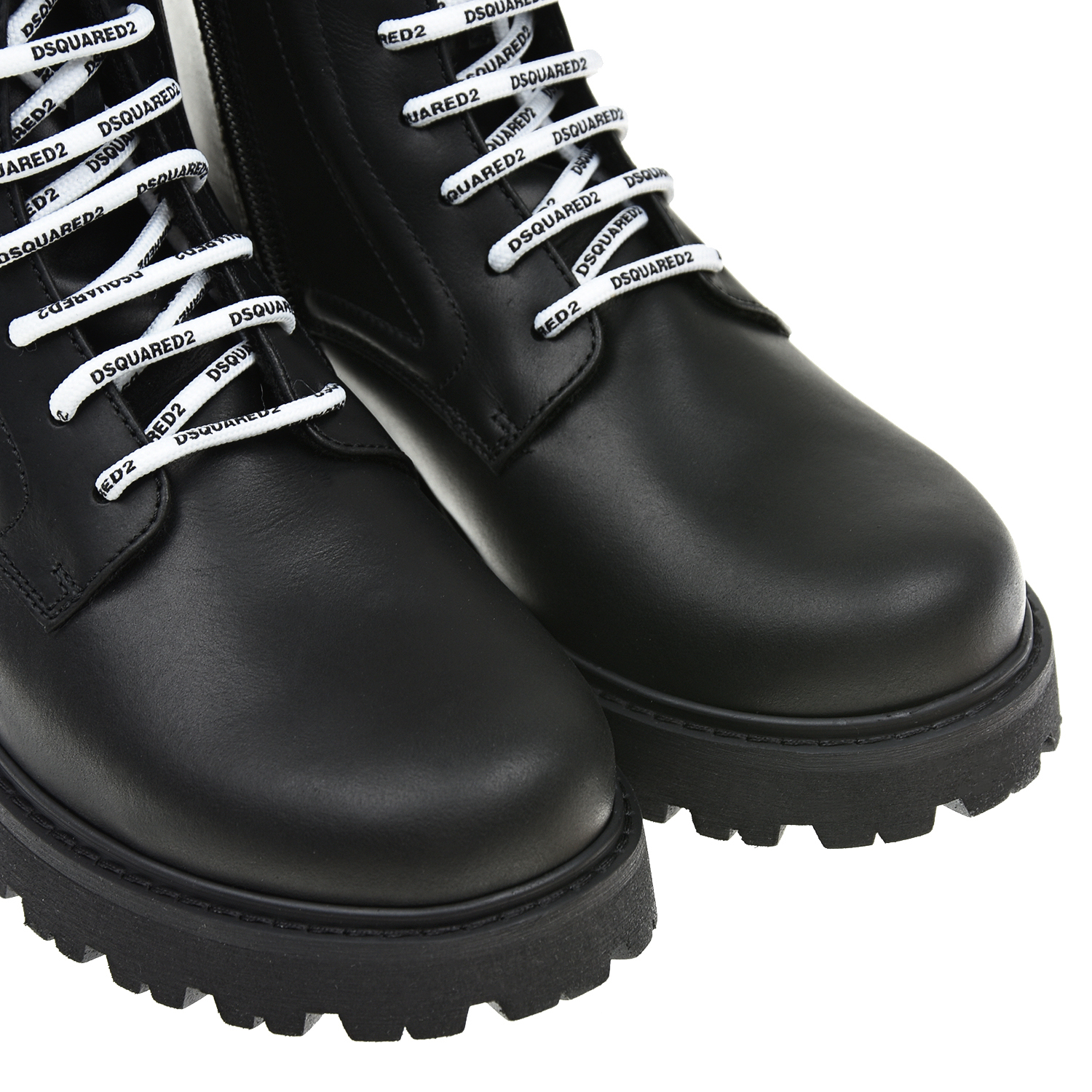 Черные ботинки с белыми шнурками Dsquared2, арт. 68585