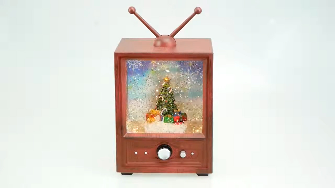Musicboxworld Новогодний сувенир ретро-телевизор &quot;Рождество&quot;