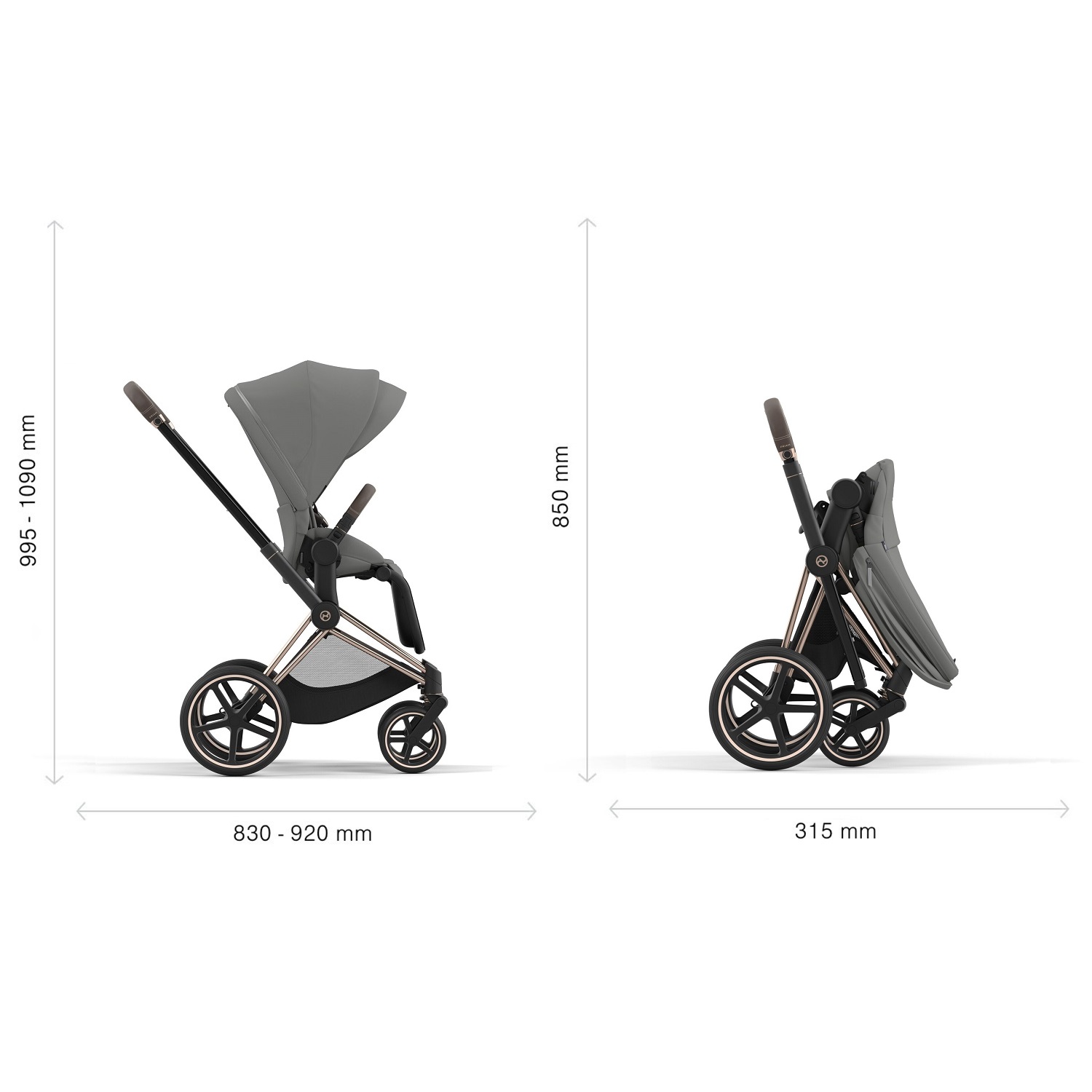 Ткань прогулочного блока для коляски Cybex Priam IV Soho Grey (купить за 21  000) в интернет-магазине Кенгуру, арт. 521002