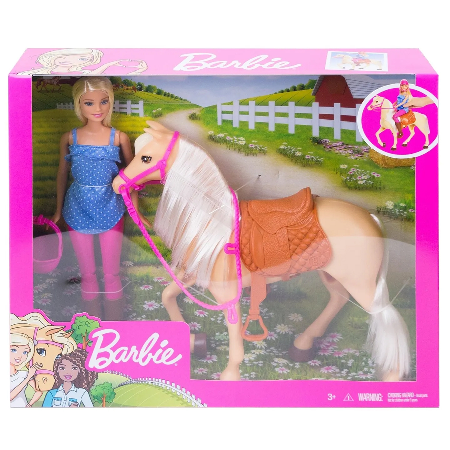 Кукла Barbie® и лошадь (купить за 6 799) в интернет-магазине Кенгуру, арт.  FXH13