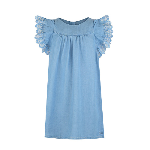 Голубое платье с рукавами-крылышками Chloe Голубой, арт. C12873 Z27 | Фото 1