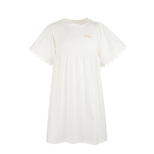 Белое платье с кружевной отделкой Chloe Белый, арт. C12862 117 | Фото 1