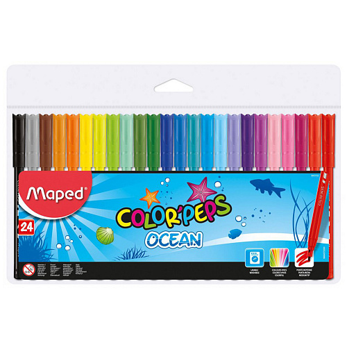 Фломастеры ColorPeps Ocean Pulse, 24 шт. Maped , арт. 845722 | Фото 1