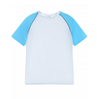 Белая пляжная футболка с голубыми рукавами Snapper Rock Мультиколор, арт. B10115S WHITE | Фото 1
