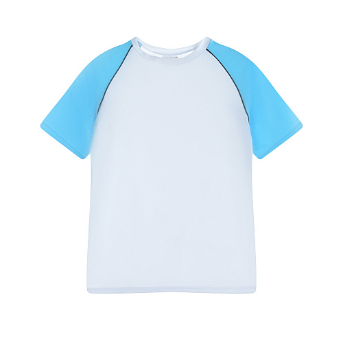 Белая пляжная футболка с голубыми рукавами Snapper Rock Мультиколор, арт. B10115S WHITE | Фото 1