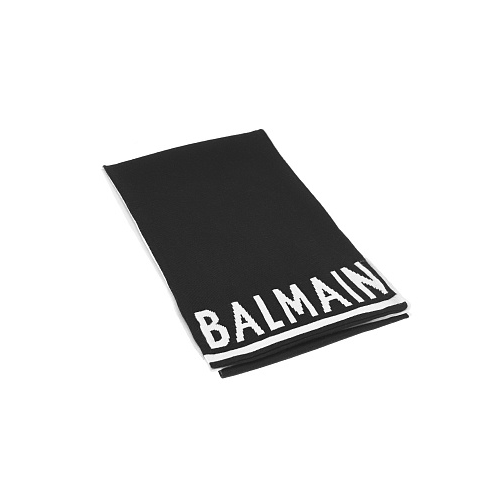 Черный шарф с логотипом Balmain Черный, арт. 6P0713 W0031 930BC | Фото 1
