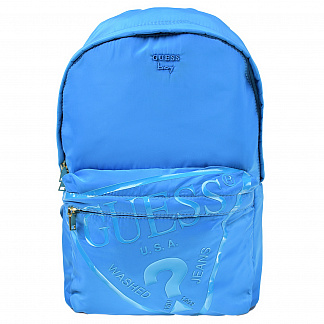 Голубой рюкзак с карманом на молнии, 36x26x15 см Guess Синий, арт. HBZOEL PO223 BLUE | Фото 1