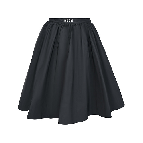 Черная юбка с логотипом на поясе MSGM Черный, арт. MS029173 110 | Фото 1