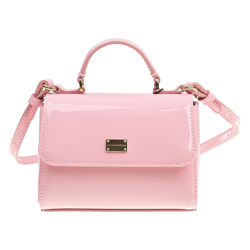 Розовая сумка из лаковой кожи Dolce&Gabbana Розовый, арт. EB0103 A1471 80416 | Фото 1