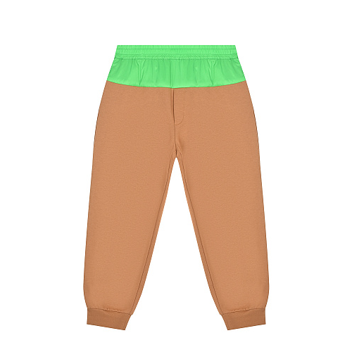 Коричневые спортивные брюки с зеленой отделкой Fendi Мультиколор, арт. JMF367 AG34 F1G1X | Фото 1