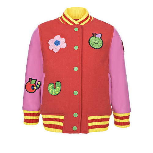 Куртка-бомбер в стиле color block Stella McCartney Мультиколор, арт. 8R2A57 Z0507 409 | Фото 1