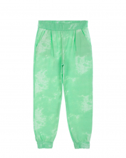 Зеленые спортивные брюки с принтом "tie dye"