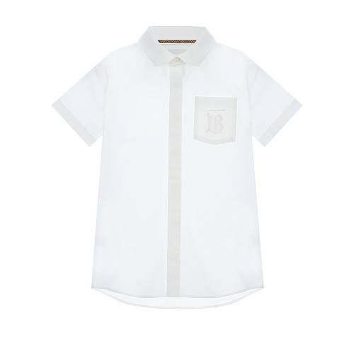 Белая рубашка с короткими рукавами Burberry Белый, арт. KB5 OWEN SS EMB:ABOYD 8048278 WHITE A1464 | Фото 1