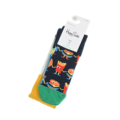 Носки с защитой от скольжения, комплект 2 пары Happy Socks Мультиколор, арт. KFOF19 6500 | Фото 1