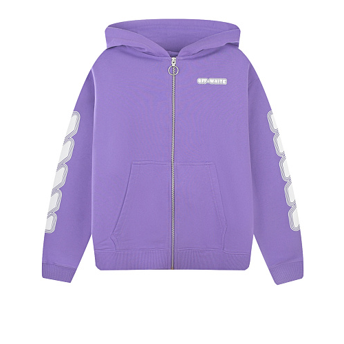 Фиолетовая спортивная куртка с капюшоном Off-White Фиолетовый, арт. OGBE001S22FLE0043701 | Фото 1