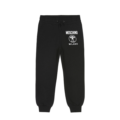 Спортивные брюки с контрастным логотипом Moschino Черный, арт. HUP04R LDA17 60100 | Фото 1