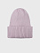 Шапка светло-розового цвета с отворотом