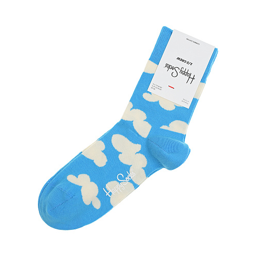 Голубые носки с принтом &quot;облака&quot; Happy Socks Голубой, арт. CLO13 6700 | Фото 1