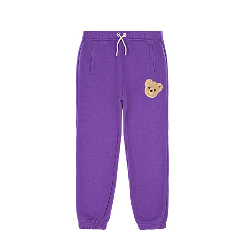 Фиолетовые спортивные брюки с патчем &quot;медвежонок&quot; Palm Angels Фиолетовый, арт. PGCH002F21FLE001 3760 | Фото 1