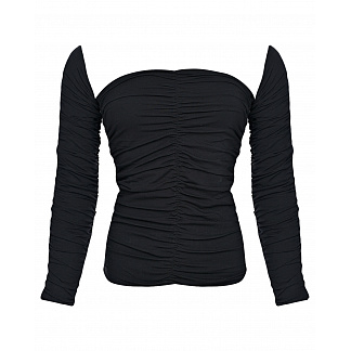 Черный блузон с квадратным вырезом ROHE Черный, арт. 404-20-087 138 | Фото 1